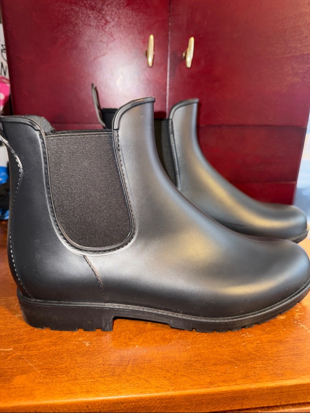 Matte Black Rain Boots